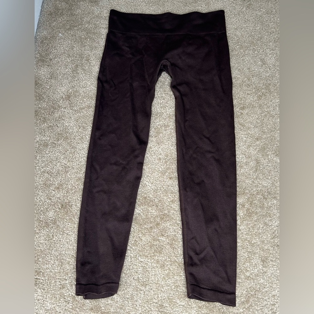 Hoxton Haus Brown Ribbed Leggings M/L - Picture 2 of 6